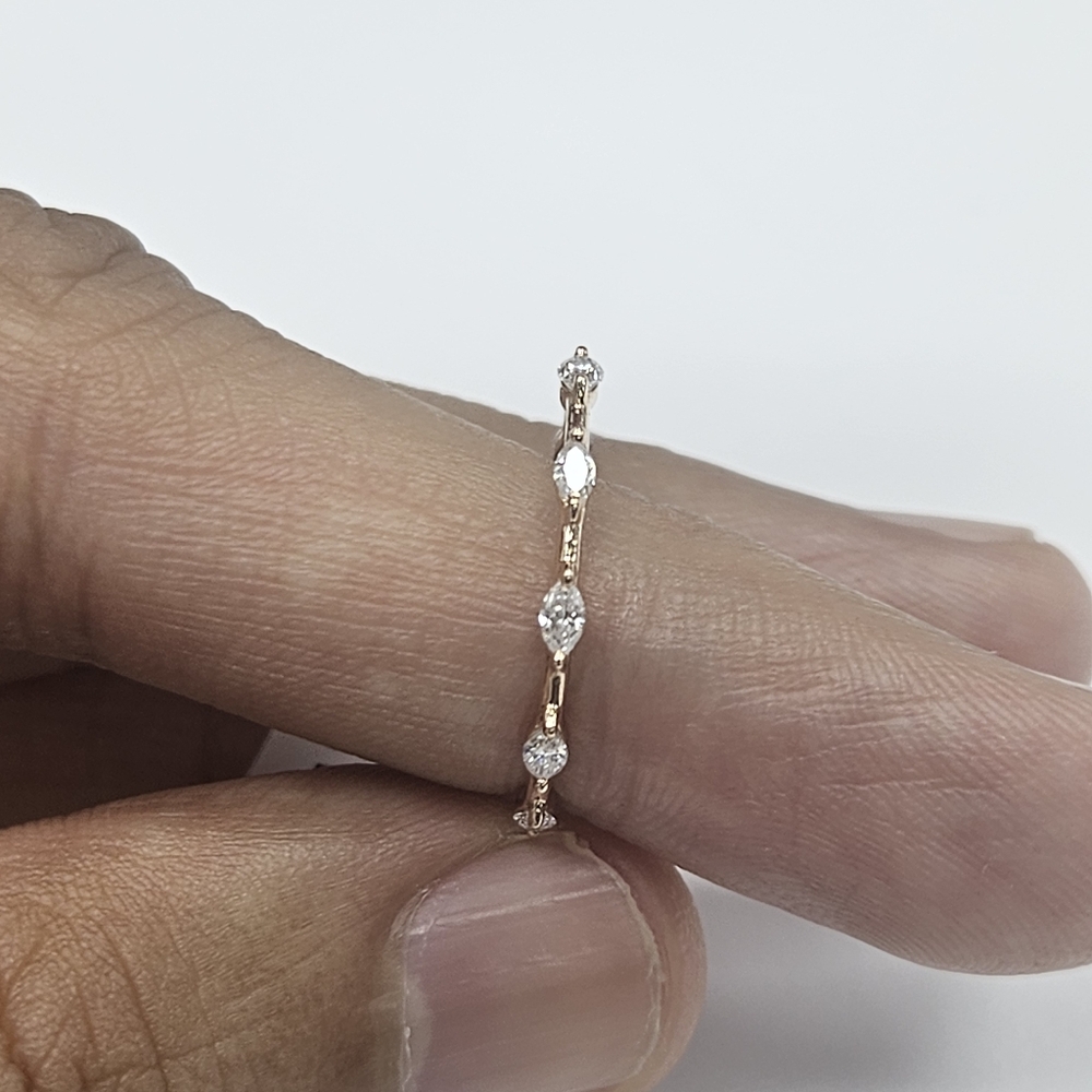 Ring - Fancy Marquish Natural Diamonds